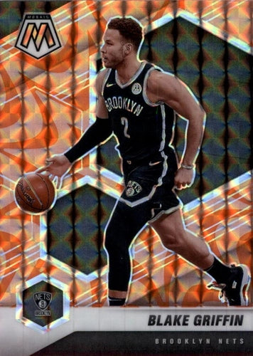 #77 Blake Griffin - Brooklyn Nets - 2020-21 Panini Mosaic - Mosaic Reactive Orange Basketball