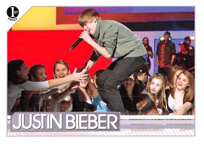 #77 As in so many places before and since, Justin - 2010 Panini Justin Bieber