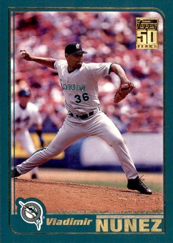 #77 Vladimir Nunez - Florida Marlins - 2001 Topps Baseball