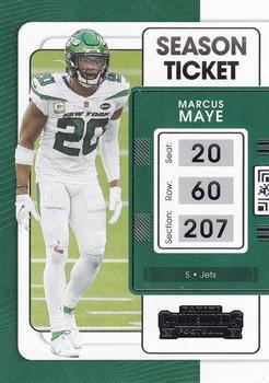 #77 Marcus Maye - New York Jets - 2021 Panini Contenders Football