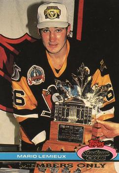 #NNO Mario Lemieux Repeats as MVP - Pittsburgh Penguins - 1991 Stadium Club Members Only