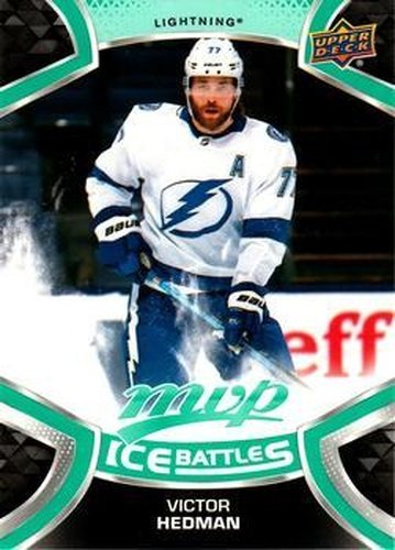 #77 Victor Hedman - Tampa Bay Lightning - 2021-22 Upper Deck MVP - Ice Battles Hockey