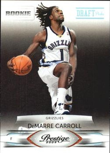 #227 DeMarre Carroll - Memphis Grizzlies - 2009-10 Panini Prestige - Draft Picks Light Blue Basketball