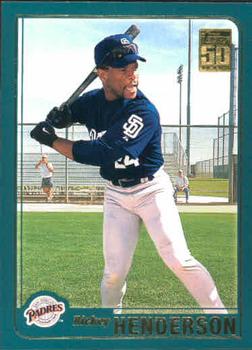 #T77 Rickey Henderson - San Diego Padres - 2001 Topps Traded & Rookies Baseball