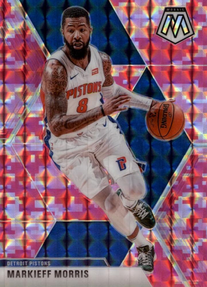 #77 Markieff Morris - Detroit Pistons - 2019-20 Panini Mosaic - Camo Pink Basketball