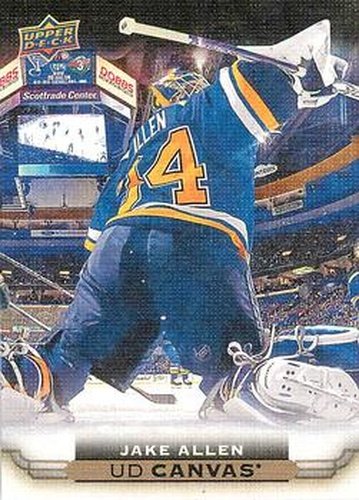 #C77 Jake Allen - St. Louis Blues - 2015-16 Upper Deck - UD Canvas Hockey