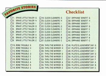 #208 Favorite Stories Checklist - 1991 Impel Disney