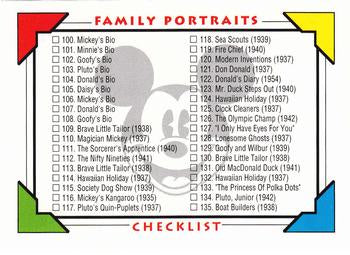 #209 Family Portraits Checklist - 1991 Impel Disney