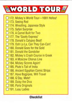 #210 World Tour Checklist - 1991 Impel Disney