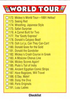 #210 World Tour Checklist - 1991 Impel Disney