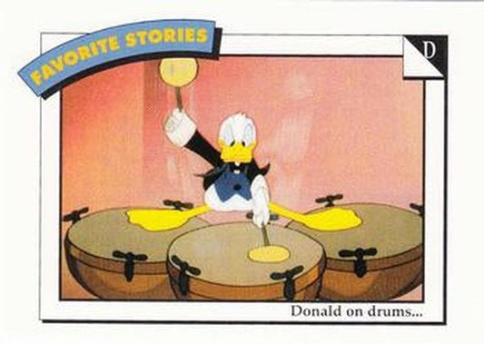 #58 D: Donald on drums... - 1991 Impel Disney