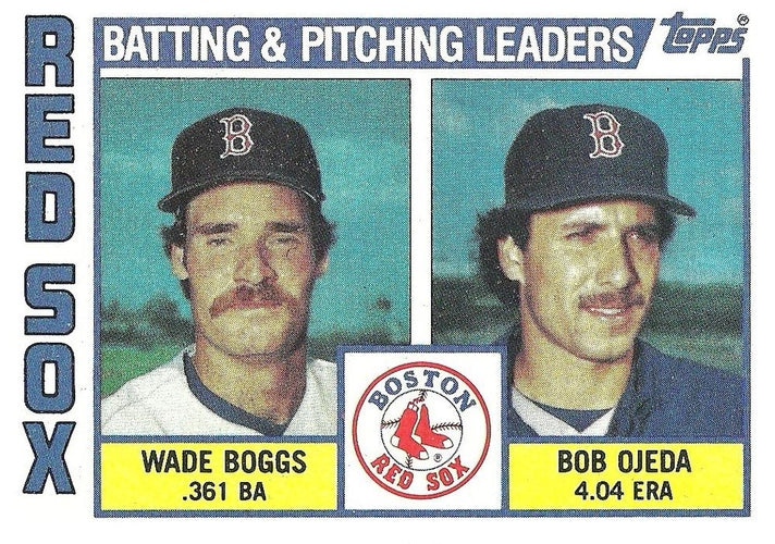 #786 Red Sox Leaders / Checklist Wade Boggs / Bob Ojeda - Boston Red Sox - 1984 Topps Baseball