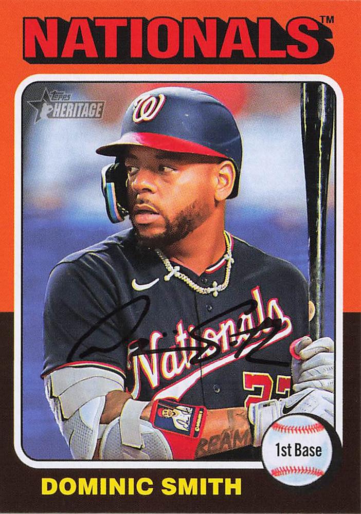 #78 Dominic Smith - Washington Nationals - 2024 Topps Heritage Baseball