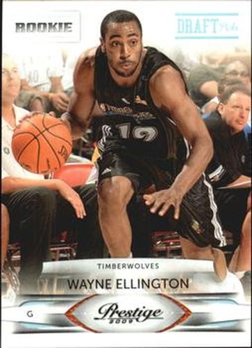 #228 Wayne Ellington - Minnesota Timberwolves - 2009-10 Panini Prestige - Draft Picks Light Blue Basketball