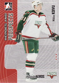 #78 Mikko Koivu - Houston Aeros - 2005-06 In The Game Heroes and Prospects Hockey