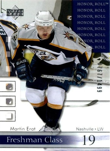 #78 Martin Erat - Nashville Predators - 2001-02 Upper Deck Honor Roll Hockey