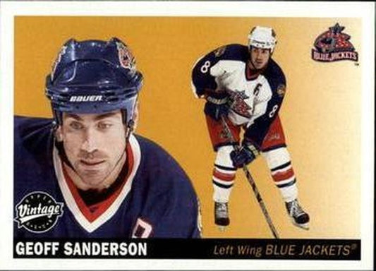 #78 Geoff Sanderson - Columbus Blue Jackets - 2002-03 Upper Deck Vintage Hockey