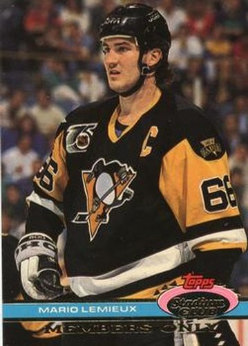 #NNO Mario Lemieux 3rd Ross Trophy - Pittsburgh Penguins - 1991 Stadium Club Members Only