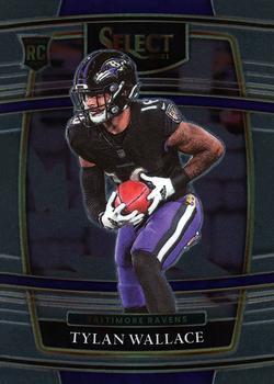 #78 Tylan Wallace - Baltimore Ravens - 2021 Panini Select - Black and Gold Prizm Die Cut Football