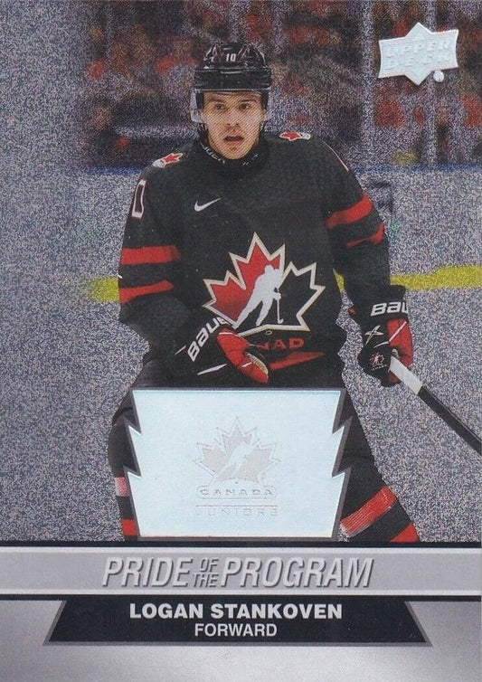 #78 Logan Stankoven - Canada - 2023 Upper Deck Team Canada Juniors - Patterned Foilboard Hockey