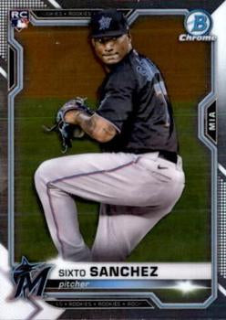 #78 Sixto Sanchez - Miami Marlins - 2021 Bowman Chrome Baseball