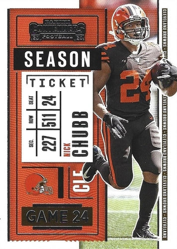 #78 Nick Chubb - Cleveland Browns - 2020 Panini Contenders Football