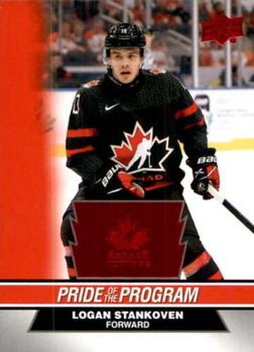 #78 Logan Stankoven - Canada - 2023 Upper Deck Team Canada Juniors - Red Foil Hockey