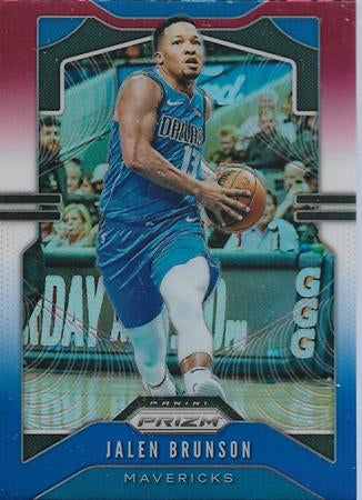 #78 Jalen Brunson - Dallas Mavericks - 2019-20 Panini Prizm - Prizms Red White and Blue Basketball