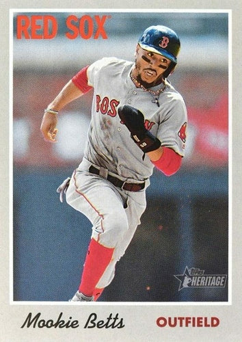 #78b Mookie Betts - Boston Red Sox - 2019 Topps Heritage Baseball