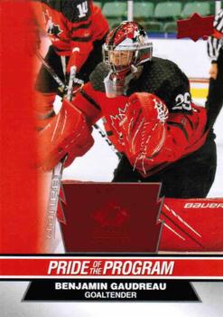 #79 Benjamin Gaudreau - Canada - 2023 Upper Deck Team Canada Juniors - Red Foil Hockey