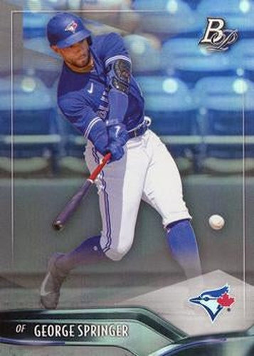#79 George Springer - Toronto Blue Jays - 2021 Bowman Platinum Baseball