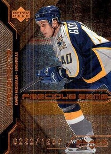 #79 David Gosselin - Nashville Predators - 2000-01 Upper Deck Black Diamond Hockey