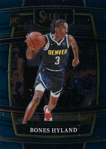 #79 Bones Hyland - Denver Nuggets - 2021-22 Panini Select - Blue Basketball