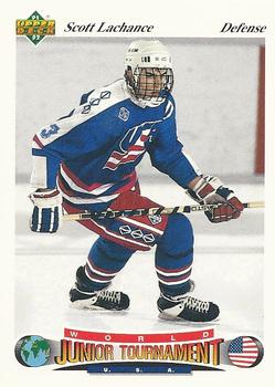 #79 Scott Lachance - USA - 1991-92 Upper Deck Czech World Juniors Hockey