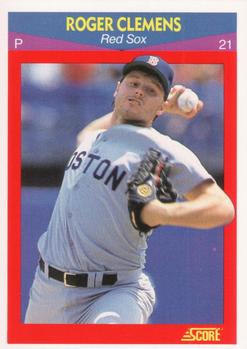 #79 Roger Clemens - Boston Red Sox - 1990 Score 100 Superstars Baseball