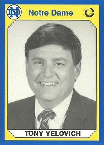 #79 Tony Yelovich - Notre Dame Fighting Irish - 1990 Collegiate Collection Notre Dame Football
