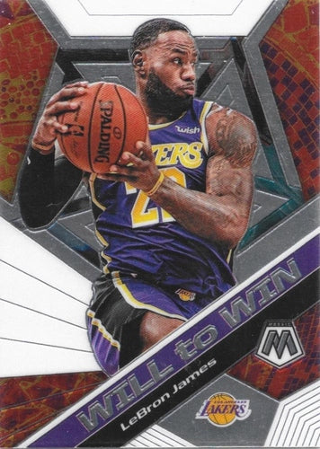 #7 LeBron James - Los Angeles Lakers - 2019-20 Panini Mosaic - Will to Win Basketball