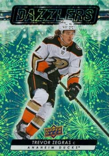 #DZ-7 Trevor Zegras - Anaheim Ducks - 2023-24 Upper Deck - Dazzlers Green Hockey