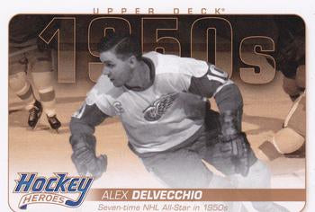 #HH7 Alex Delvecchio - Detroit Red Wings - 2011-15 Upper Deck - Hockey Heroes