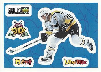 #S7 Mario Lemieux - Pittsburgh Penguins - 1996-97 Collector's Choice - Stick-Ums Hockey