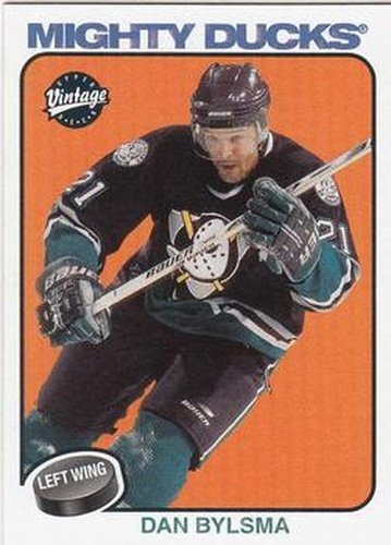 #7 Dan Bylsma - Anaheim Mighty Ducks - 2001-02 Upper Deck Vintage Hockey