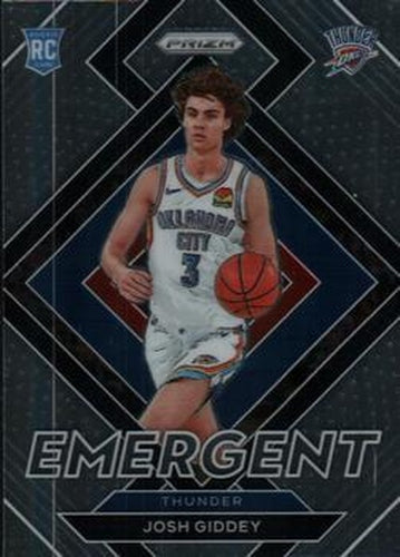 #7 Josh Giddey - Oklahoma City Thunder - 2021-22 Panini Prizm - Emergent Basketball