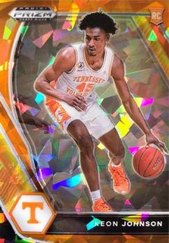 #7 Keon Johnson - Tennessee Volunteers - 2021 Panini Prizm Draft Picks - Orange Ice Basketball