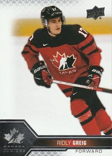 #7 Ridly Greig - Canada - 2022-23 Upper Deck Team Canada Juniors Hockey