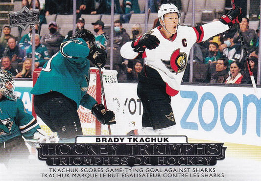 #HT-7 Brady Tkachuk - Ottawa Senators - 2022-23 Upper Deck Tim Hortons - Hockey Triumphs Hockey