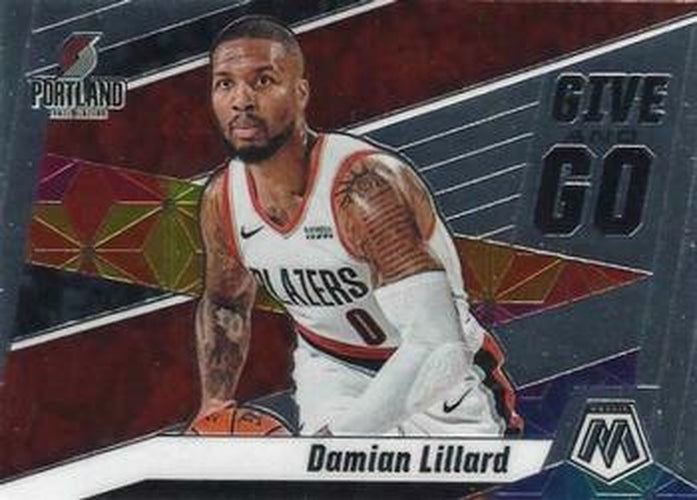 #7 Damian Lillard - Portland Trail Blazers - 2019-20 Panini Mosaic - Give and Go Basketball