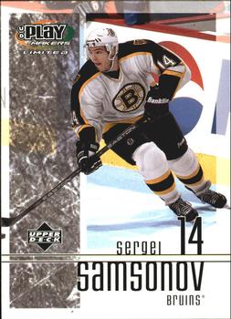 #7 Sergei Samsonov - Boston Bruins - 2001-02 Upper Deck Playmakers Hockey