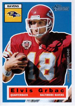 #7 Elvis Grbac - Baltimore Ravens - 2001 Topps Heritage Football