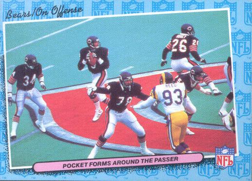 #7 Pocket Forms Around the Passer Offense - Chicago Bears - 1986 Fleer Team Action Football