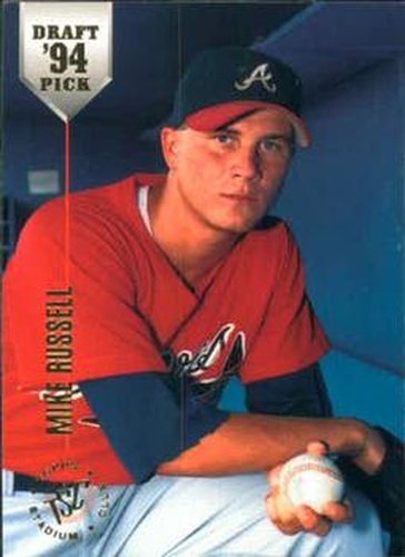 #7 Mike Russell - Atlanta Braves - 1994 Stadium Club Draft Picks Baseball